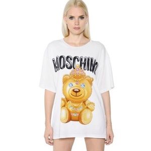 Moschino Couture Jeweled Teddy Bear Oversized Tee